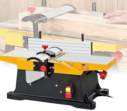 Ostreemaner Cepilladoras De Sobremesa para Trabajar La Madera, Cepillo De Banco para Herramientas Eléctricas Domésticas, Puede Producir Pequeñas Piezas De Muebles para Trabajar La Madera