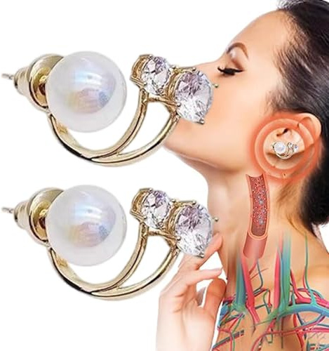 Pendientes Magnéticos,Pendientes De Magneterapia Linfática | Pendientes linfáticos para mujeres y niñas - Pendientes de germanio con magnetoterapia, pendiente magnético linfático