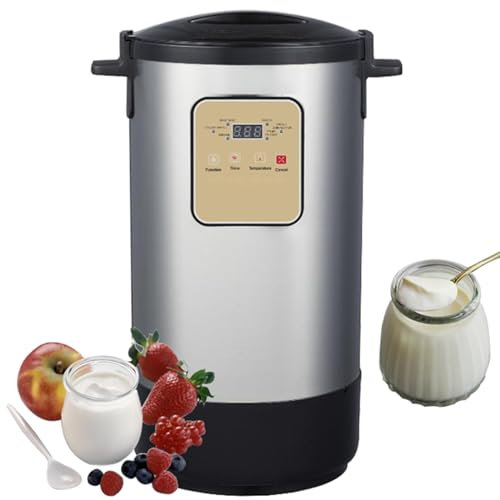 Quixnova Máquina de fermentación automática Inteligente 12L/18L Máquina para Hacer Yogur de Acero Inoxidable, Yogurt Comercial Enzimas Natto Masa de arroz Máquina para Hacer vinagre de Frutas,12L