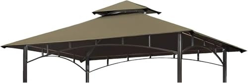YGLEEULI Pavillon Ersatzdach Ersatzabdeckung for Grillpavillon-Überdachung, Hochleistungs-Pavillon-Schutzdach, 5 x 8 Zoll, Doppellagiges Design der oberen Abdeckung