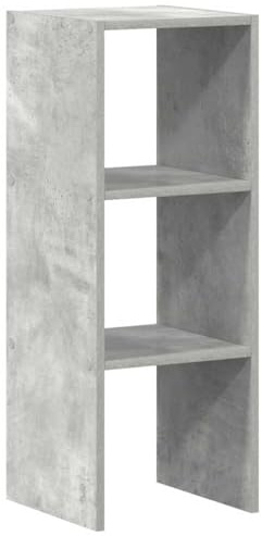 vidaXL Bücherregal Stapelbar Betongrau 30x30x80 cm Holzwerkstoff