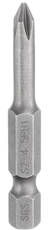 QUARKZMAN #1 Punte Cacciavite Phillips PH1 1/4 Gambo Esagonale 2 (50mm) Lungo Acciaio S2 Magnetiche Inserti per Avvitatore per Cacciavite Elettrico Punte Trapano 0.177 (4.5mm) Asta
