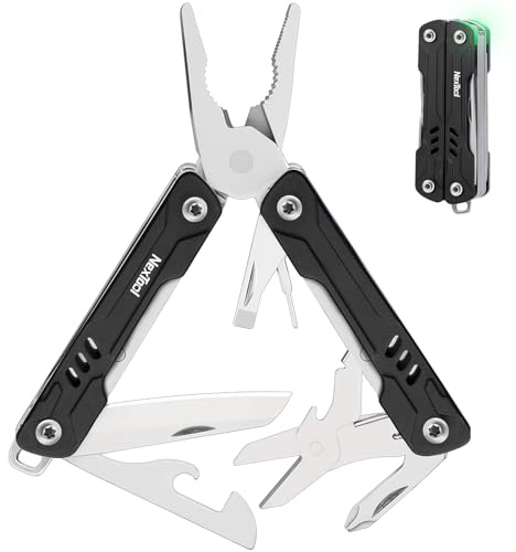 NexTool Multitool Mini Sailor S11,11 en 1-Multiherramienta compacta con alicates puntiagudos, tijeras, extractor de tarjetas SIM y destornillador para EDC, pesca, camping, reparaciones, regalos para