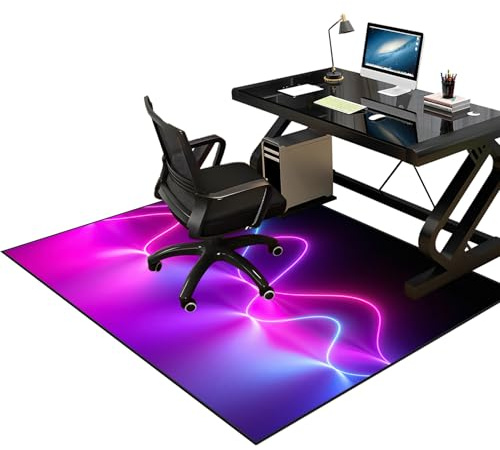Tkuhknag 60 x 90 cm Tappeto per Sedia con Ruote per Parquet Pavimenti Duri, Tappeto per Sedia Ufficio, Protettivo Salvapavimento, Tappetini per Scrivania e Sedia da Ufficio, Tappeto per Sedia Gaming