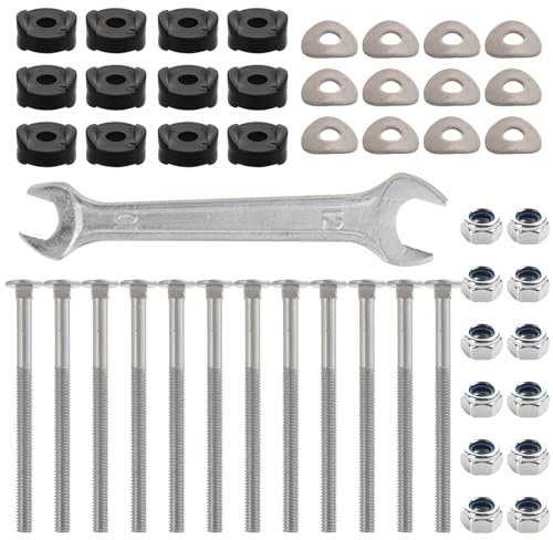 Walopola Trampoline Hold Downs, Trampoline Safety Pole Screws, Stabilization Nuts 12X for Swingset Fence Greenhouse Garden Canopy Net Playground Shed Gazebo