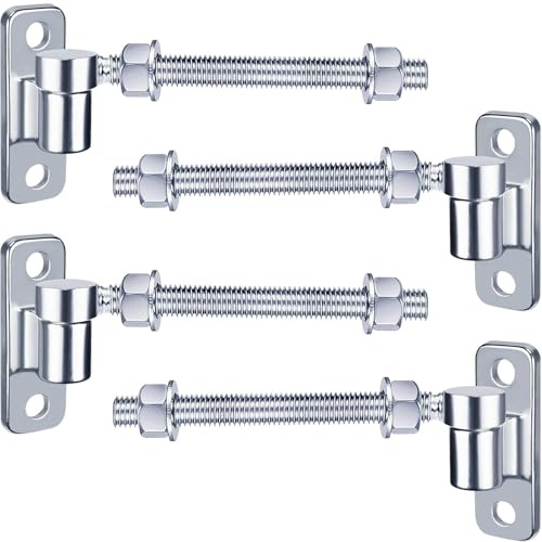 TINMAGI Torscharnier M12, 4er Schwerlast Gartentor Scharnier, 16mm Kloben J-haken zu Bolzen mit Augen Platte Edelstahl Zauntor Torangel, 150mm Scharniere Gartentor für Bauernhof Tor/Holzzaun/Einfahrt
