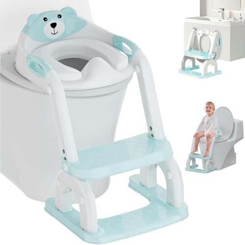 Oskuglin 2-in-1 Riduttore WC con Scaletta, 8 altezze & pieghevole