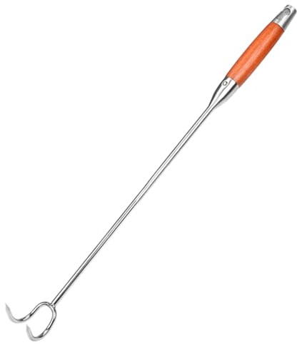 COLLBATH Gancio per Carne in Acciaio 304 Resistente per Barbecue Gancio Professionale per Maiale Ergonomico Accessorio da Cucina Comodo per Uso Quotidiano e Arrostire