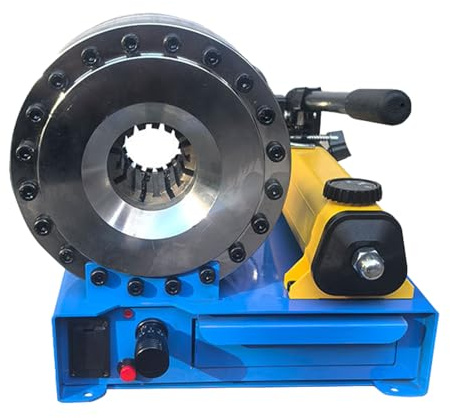 RkgSinuo Crimpatrice per Tubi Idraulici con 7 Set di Matrici, Macchina per Crimpatura di Tubi Ad Alta Pressione, Utensile per Crimpatura di Tubi Idraulici Portatile