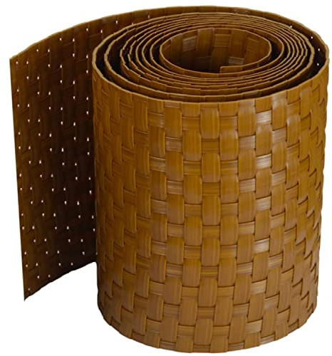 Brise-vue en Polyrotin workingHOUSE pour Grillage à Double Barre - Bandes Résistantes aux Intempéries Pour Clôture, Balcon et Terrasse - 255 cm x 19 cm - brise-vue pour balcon (Maron Miel)