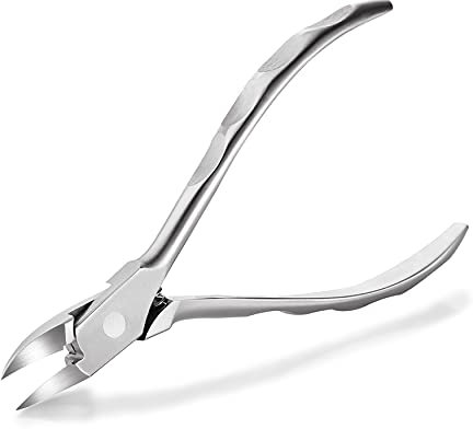 BEZOX Premium Nagelzange mit Scharfem und Glattem Schnitt für Dicke und Tiefe Eingewachsene Fußnägel und Fingernägel Nagelknipser Edelstahl Nagelschere