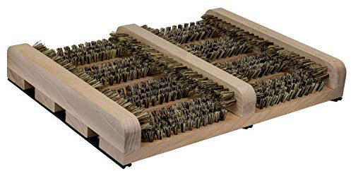 kaufMAX Schuhputzer/Schuhabstreifer Logan NATUREstyle (36x27x5) perfekte Fussabtreter aus Buche mit PVC-Borste für innen und außen in TOP-Qualität