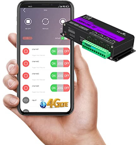 Módulo de control inteligente inalámbrico GSM 4G SM4-WLTE Full Netcom 4G 4G con mando a distancia de 4 vías para teléfono, alarma SMS, conexión de entrada, interruptor remoto inteligente