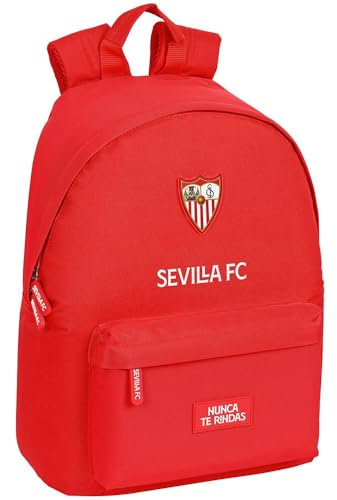 Safta, Sevilla FC Jugend-Rucksack für Laptop, 35,8 cm (14,1 Zoll), 310 x 160 x 410 mm, Unisex, Kinder, Rot, Standard