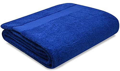 Towelogy® Super Soft Luxurious Bath Sheets Extra Large 100% Egyptian Cotton Bathroom Shower Towel Super Absorbent Hotel Quality Fade Resistant 90x140cm | Machine Washable (Royal Blue, 1)