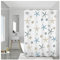 CHENKEE Cortina de Ducha, Cortina Ducha Lavable Baño Impermeable con 12 Ganchos, Blanco (200 * 220cm, Estrella) para Baño