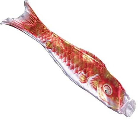 Japanische Windsack-Karpfen-Flagge, Koi, Nobori, Segelfische, 110 cm, Gold, Rot