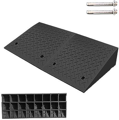 Tragbare Bordsteinrampe aus Gummi und Kunststoff, robuste Auffahrtsrampe, Rollstuhlrampe, Fahrradrampe, Autorampe, geeignet für Garagen, Parkplätze, Straßen und andere Anlässe ( Size : 100*50*17cm/39.