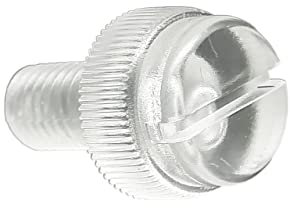 YZADSXCL 10 Stück M5 M6 M8 Länge 6–40 mm Acryl klar transparent Kunststoff Rändel Schlitzkopf Rändelschraube einstellen Rändelschraube handfest anziehen(35mm,M5)