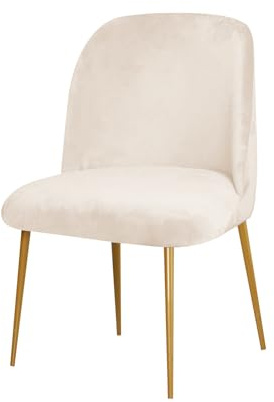 DEZYPZAM Coprisedie con Schienale Curvo | Fodera per Sedia da Pranzo con Schienale Curvo | Fodere per Sedie da Pranzo Elasticizzato | Copri Sedia da Cucina (Beige,4 Pezzi)