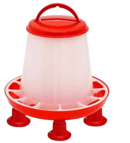 Geflügelfutterautomat, Hühnerfutterautomat Mit Ständer, Beinen Und Abdeckung, Futtereimer For Tauben Und Wachteln, Großer Automatischer Futterspender For Geflügel, 2 Kg(2 pcs)