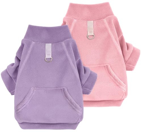 Mosukoirl Hundepullover Hund Hoodie Haustier Warme Mäntel Baumwolle Sweatshirts Hund Kleidung mit Tasche Welpe Pullover Hund Overall für kleine mittlere Hunde