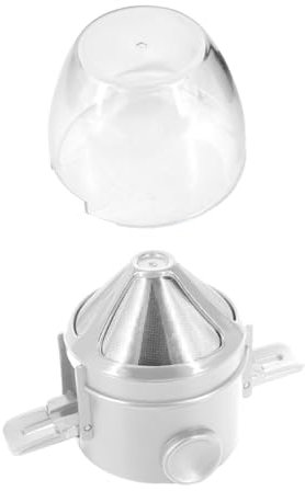 OFFSCH Stainless Steel Ultrafine Coffee Filter 2pcs Set Hand Brewed Coffee Dripper with Base Paperless Reusable Home Brewing Accessory