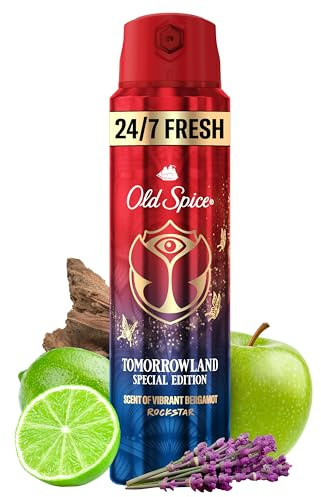 Old Spice Tomorrowland Special Edition Déodorant en spray 150 ml 24/7 frais pour une utilisation quotidienne Parfum longue durée de qualité Parfum Protège contre les odeurs Sans sels d'aluminium