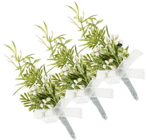VALICLUD 3stücke Hochzeitsanstecker Mit Künstlicher Blume Ansteckblume Für Braut Und Bräutigam Kleidungsaccessoire Für Besondere Anlässe