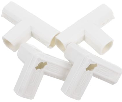 TOYANDONA 4 Pièces Accessoires De Parc Accessoires De Porte pour Bébé Parc De Connexion Sécurité Gate Raccord Coudé PVC Aire De Jeux pour Bébé Au Sol Base De Plastique Blanche
