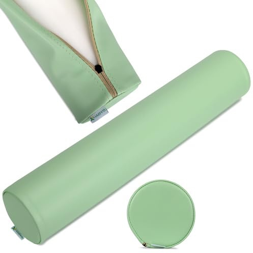HABYS Lagerungsrolle Rund, Nackenrolle, Knierolle, Nackenkissen, Lagerungskissen für Massage & Therapie, Grün, 60x12