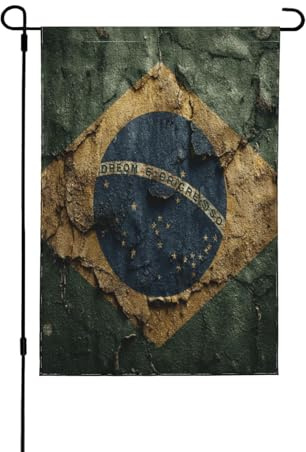 Bandiera del Brasile - Bandiera decorativa su entrambi i lati - Striscione da giardino, perfetto per interni ed esterni, disponibile in due misure