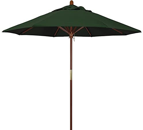 Grand parasol de jardin de 2,1 m/2,7 m avec protection UV – Parasol pliable imperméable pour terrasse, plage, cour, café et restaurant – C-2,7 m design rond