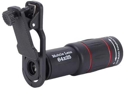 ZJchao Kit Obiettivo Fotocamera per Telefon，Teleobiettivo Zoom di Livello Professionale con Morsetto Universale per Smartphone Compatibile con