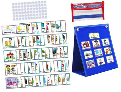 Cabilock Grafico Visivo per Programma Quotidiano e Settimanale Lavagna Didattica in Non Tabella Comportamentale Educativa per Casa e Scuola Aiuto per Routine Mattutina e Comportamenti