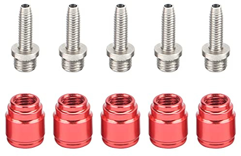 Grcfumo Olive de frein et insert de connexion, olive en alliage d'aluminium et inserts de connexion en acier inoxydable, kit de raccord de tuyau de frein à disque pour AD593