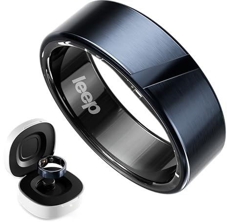 LEEP Smart Ring with No Monthly Fee, IP68 Waterproof Sleep Tracker & Fitness Ring, Heart Rate Monitor, Activity & Health Tracking, Wearable for Men Women, Compatible with iOS & Android