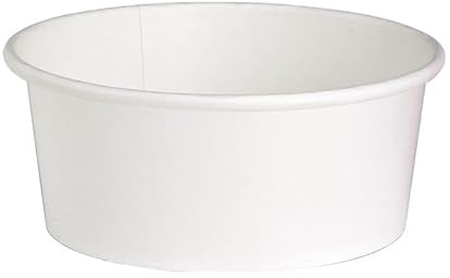 PacknWood Ensaladera Desechable redonda multiusos BUCKATY cartón blanco Ø14,5 cm 750 ml - Pack 50 - Ecológico Biodegradable - Hostelería Catering Take Away