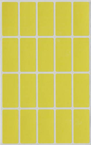 Royal Green Pegatinas en forma de Rectángulo 1,4 cm x 1,9 cm Etiquetas de Archivo de color Amarillo (40mm x 19mm) - Paquete de 300