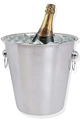 Kosma Stainless Steel Champagne Bucket (4L) - Ice Bucket, Wine Bottle Cooler (21cm)