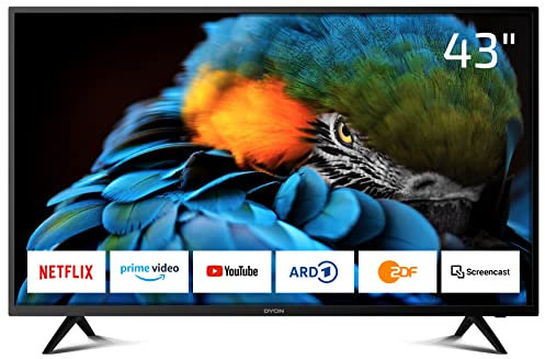DYON Smart 43 XT 108 cm (43 pulgadas) TV (Full-HD Smart TV, HD Triple Sintonizador (DVB-C/-S2/-T2), Prime Video, Netflix, YouTube & HbbTV, WLAN, Modo Hotel