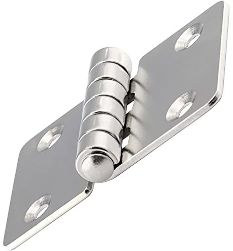 OPIOL QUALITY®Scharnier 90x60x3mm aus Edelstahl A2 V2A (10 Stück) Scharniere Steckverbinder Edelstahlscharnier Türband Aufschraubband Türscharnier Möbelscharnier