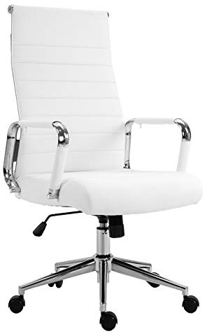 SVITA Office Comfort Bürostuhl Drehstuhl Chefsessel Schreibtischstuhl Kunstleder Weiß