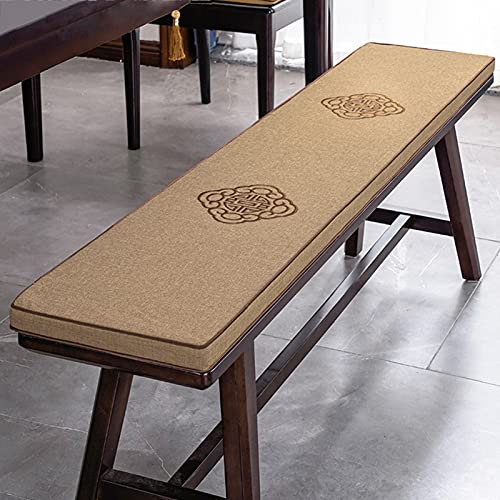 JKGHK Gartenbankkissen Bankauflage, 3cm Dickes Schaumstoff-Sitzkissen, No Slip zum Reinigen abnehmbar Bankkissen Auflage, Kissen mit Befestigungsgurten, für Indoor Outdoor Patio Sofa Bench Swing