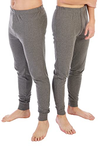 LACOTEX L C T 2 Pack calzón Largo Interior Hombre algodón Afelpado L1906. Modelo Termal (Gris/Gris, XXL)