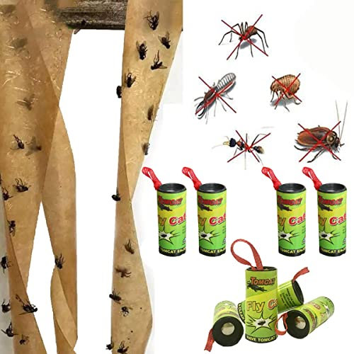 BTORER trappole per mosche per interni ed esterni, strisce di carta per mosche appiccicose, strisce di frutta, nastro per catturare mosche, trappole per frutta per interni ed esterni (8)