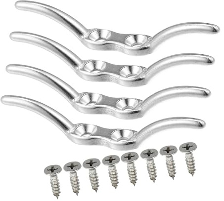 A ABSOPRO Boat Flagpole Cleat Hook 2-1/2 Inch Boat Deck Rope Cleat (Set of 4)