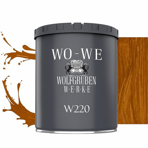 Dickschichtlasur 2in1 Holzlasur Holzschutzlasur außen und innen Eiche Hell - 750ml