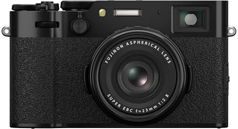 Fujifilm X100VI Fotocamera Digitale Compatta 40Mp, Sensore X-Trans CMOS 5 HR, IBIS, Obbiettivo 23mmf2, Filmati 6.2K 30P, Mirino Ibrido, Schermo LCD 3 Touch Orientabile, Nero