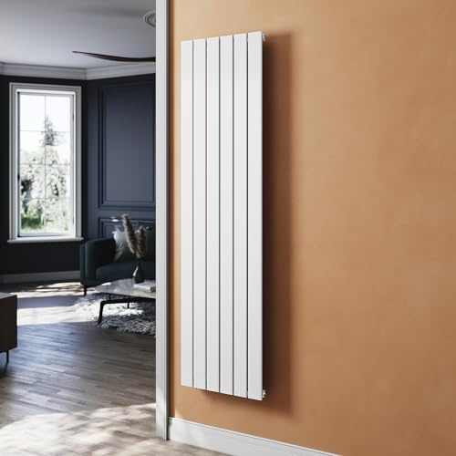 SUNXURY Heizkörper Flachheizkörper Weiß 1600 x 465 mm Heizkörper für Badezimmer Vertikal Design Einlagig Paneelheizkörper Badheizkörper Mittelanschluss